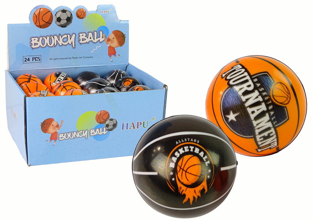 Bola macia bebé preto laranja 7 cm (1 unidade, sortido)
