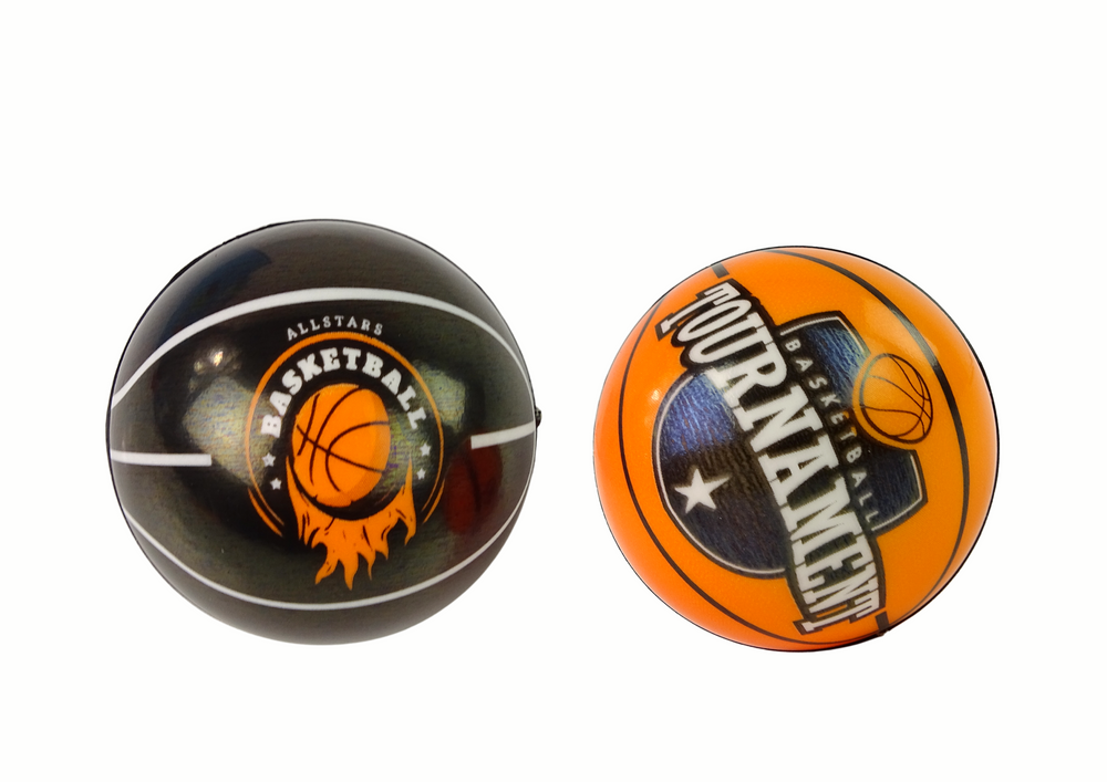 Bola macia bebé preto laranja 7 cm (1 unidade, sortido)