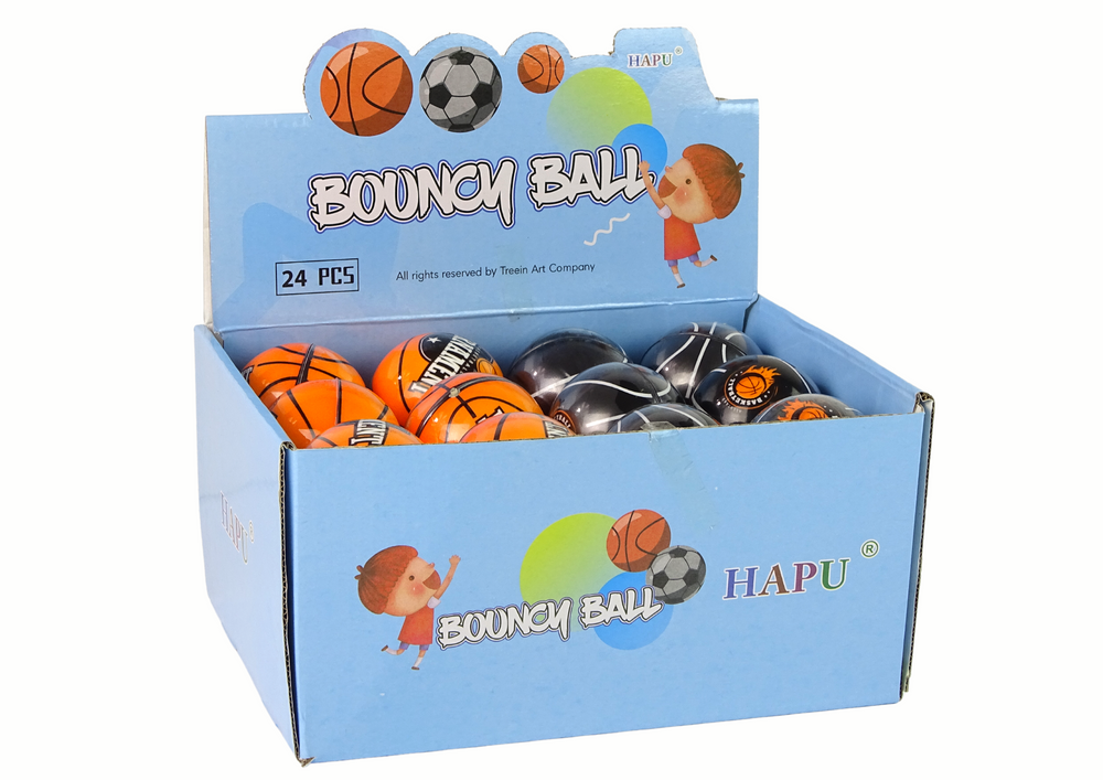 Bola macia bebé preto laranja 7 cm (1 unidade, sortido)