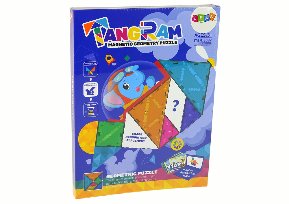 Puzzle tangram magnético 7 peças