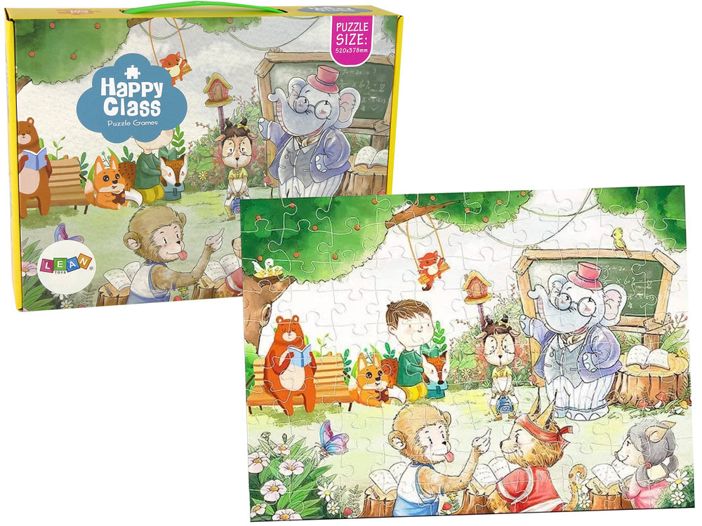 Puzzle escolar animais 100 peças