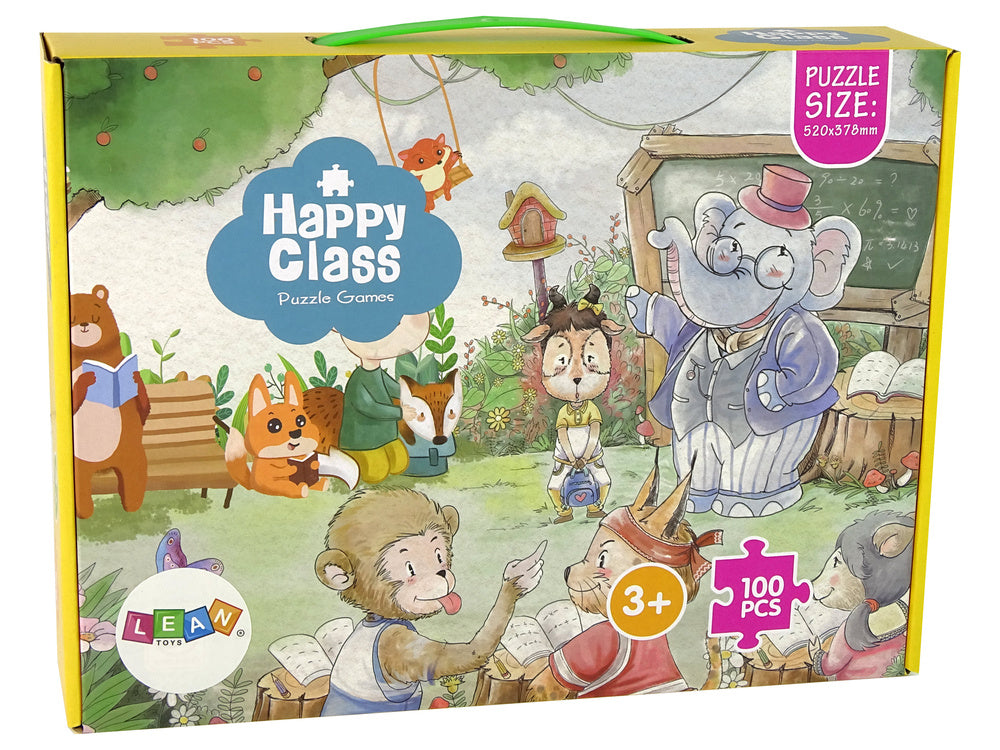Puzzle escolar animais 100 peças