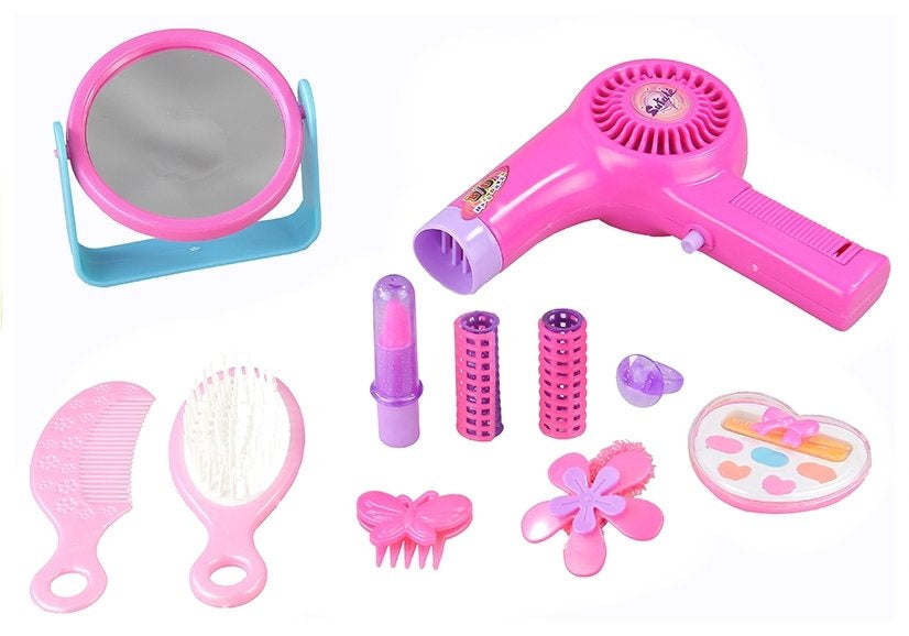 Conjunto beleza menina acessórios cabelo com secador