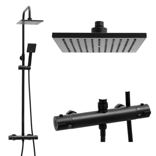 Conjunto de duche com chuveiro 20 cm e termostato