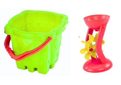 Conjunto areia balde castelo moinho 9 peças