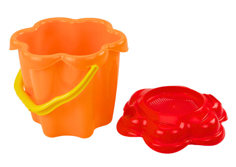 Conjunto areia balde moinho peneira moldes 9 peças