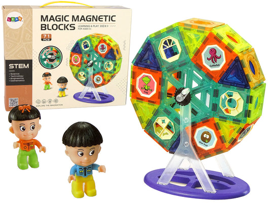 Blocos magnéticos 3D moinho 71 peças