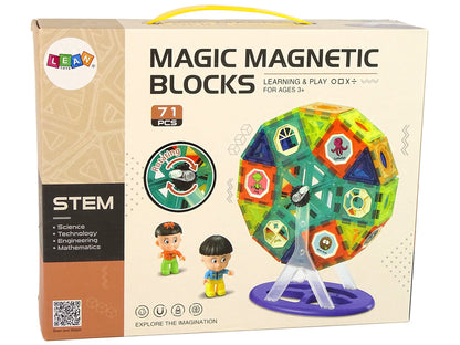 Blocos magnéticos 3D moinho 71 peças
