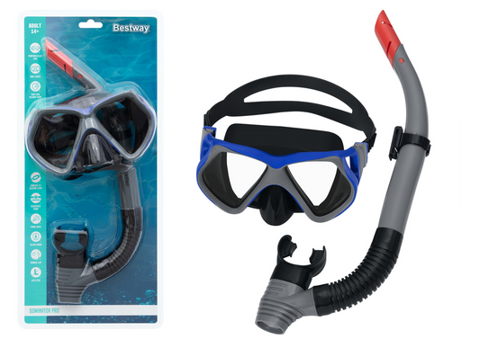 Conjunto mergulho máscara snorkel preto Bestway