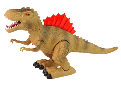 Dinossauro com fumo, luz e som castanho
