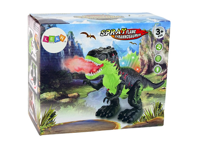 Dinossauro com fumo, luz e som castanho