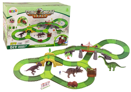 Pista dinossauro 270 peças com acessórios
