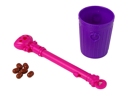 Boneca com animal e acessórios de alimentação