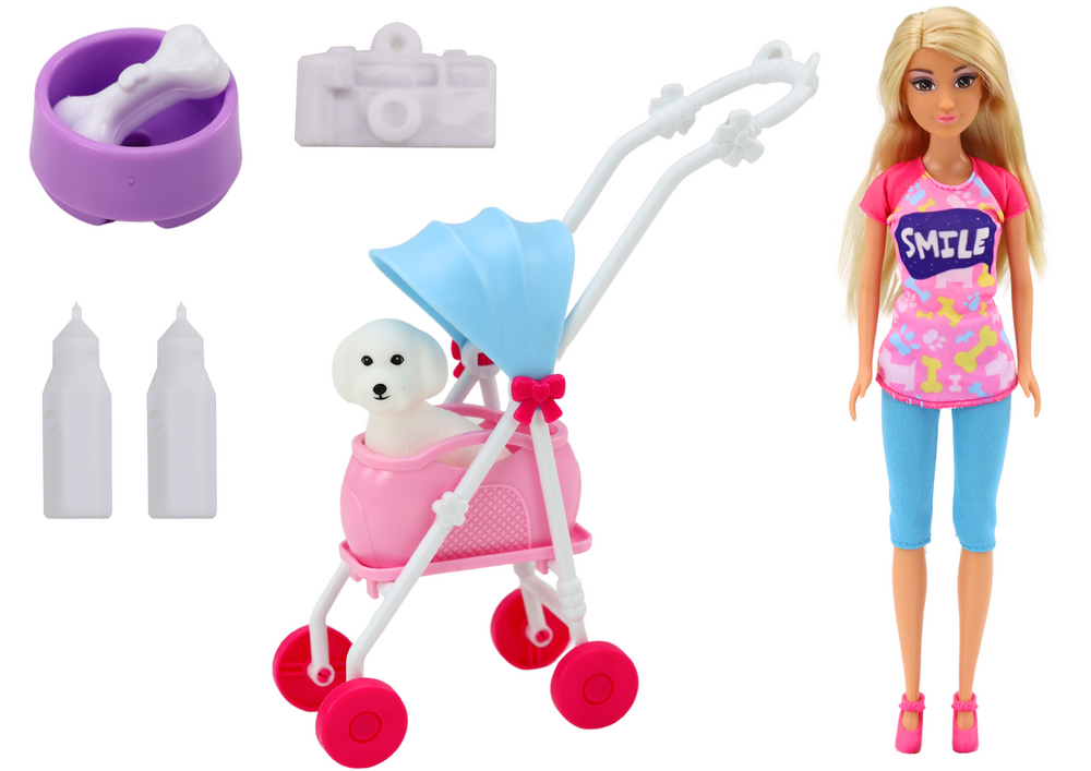 Boneca Anlily com cão e acessórios