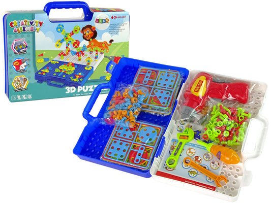Puzzle 3D DIY com aparafusadora em mala