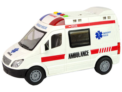 Ambulância com luz e som fricção