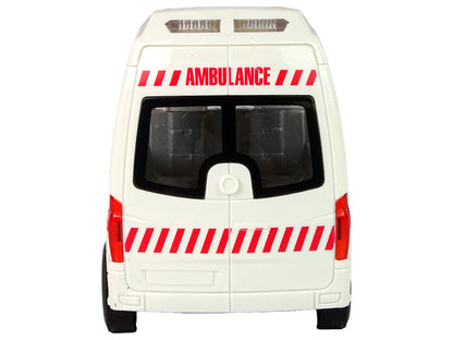 Ambulância com luz e som fricção