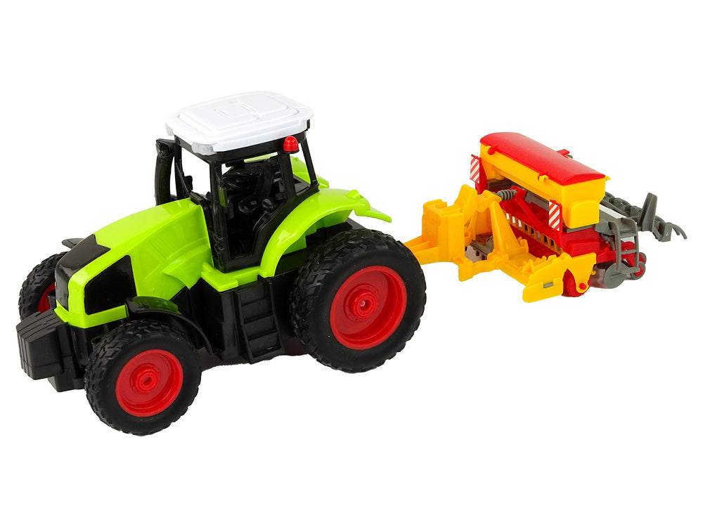 Trator agrícola com enfardadeira RC 1:16 verde