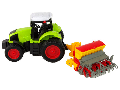 Trator agrícola com enfardadeira RC 1:16 verde