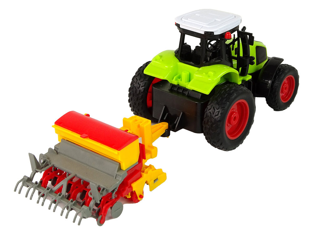 Trator agrícola com enfardadeira RC 1:16 verde