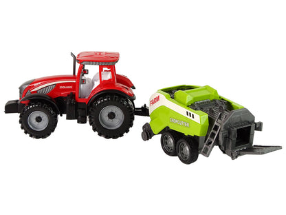 Trator com semeadora verde fricção