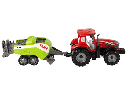 Trator com semeadora verde fricção