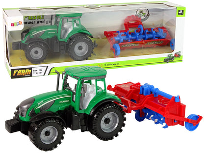 Trator Agrícola de Fricção Verde com Charrua 48 cm