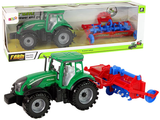 Trator Agrícola de Fricção Verde com Charrua 48 cm