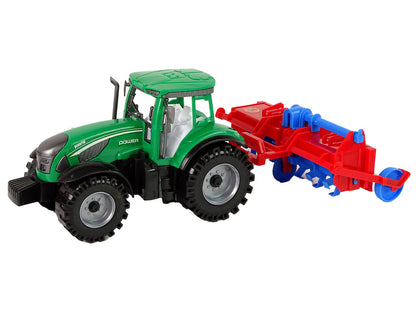 Trator Agrícola de Fricção Verde com Charrua 48 cm