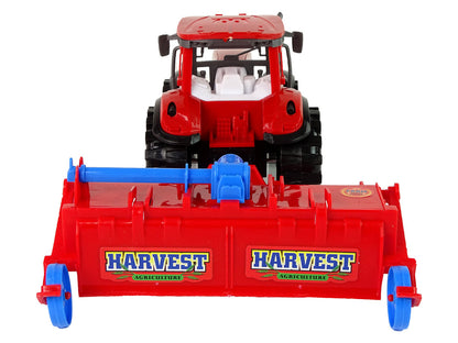 Trator Agrícola de Fricção Vermelho com Charrua 48 cm