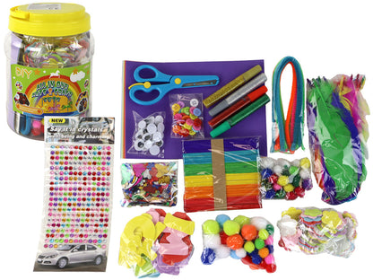 Kit Criativo DIY em Frasco com Penas