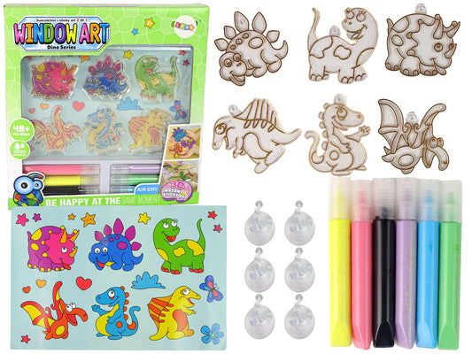 Kit vitral dinossauros 3D