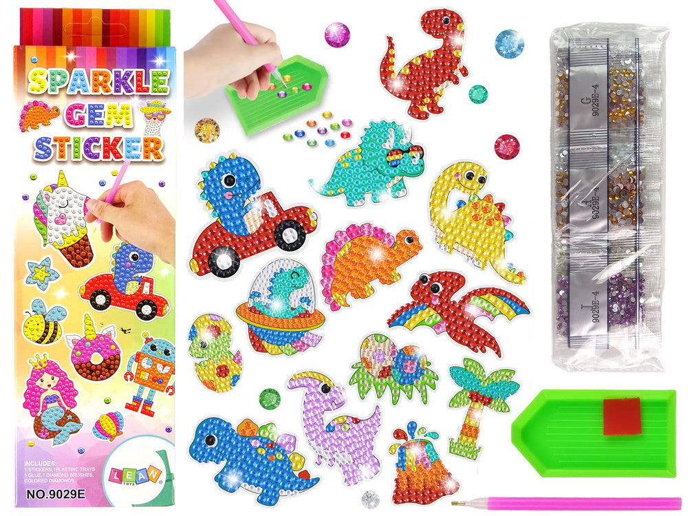 Autocolantes diamante dinossauros