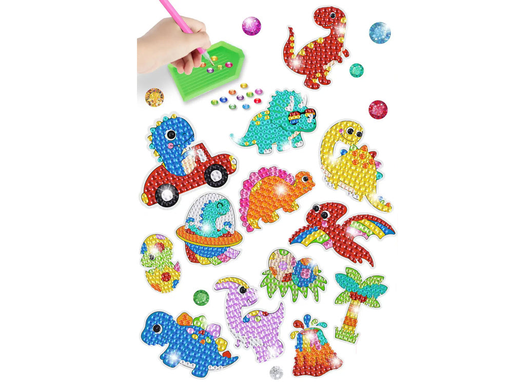 Autocolantes diamante dinossauros