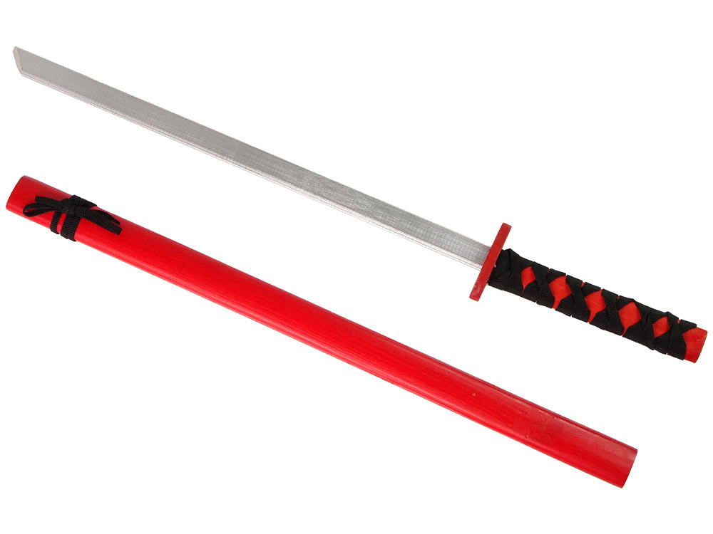 Espada madeira vermelha cavaleiro 73 cm