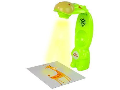 Projetor desenho com canetas verde