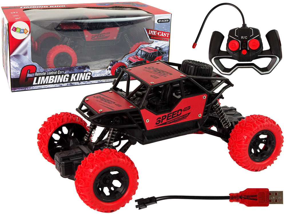 Carro todo-o-terreno telecomandado 1:18 vermelho