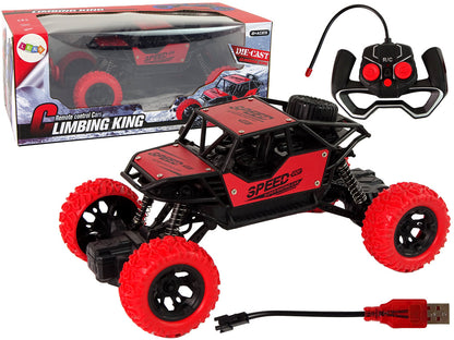 Carro todo-o-terreno telecomandado 1:18 vermelho
