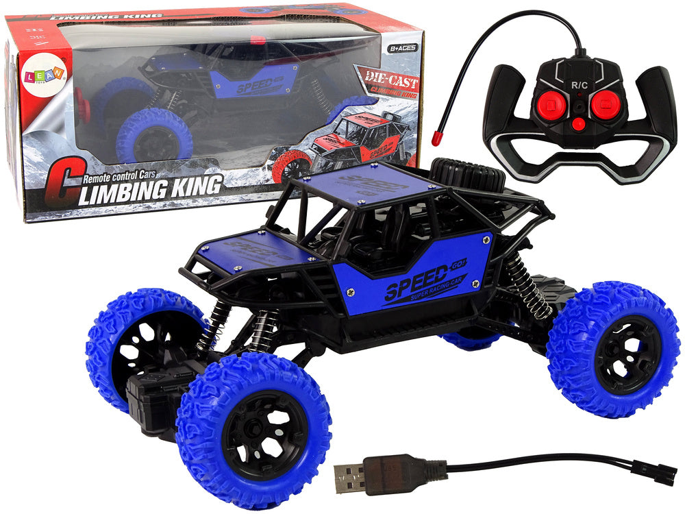 Carro todo-o-terreno telecomandado 1:18 azul