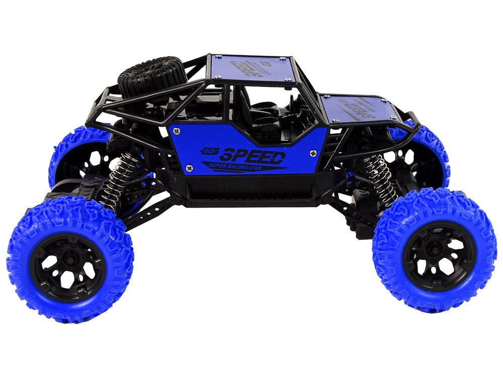 Carro todo-o-terreno telecomandado 1:18 azul