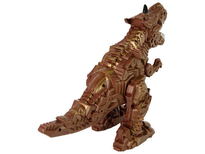 Dinossauro telecomandado com projetor de vapor castanho