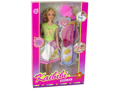 Boneca Loira com Vestido para Pintar
