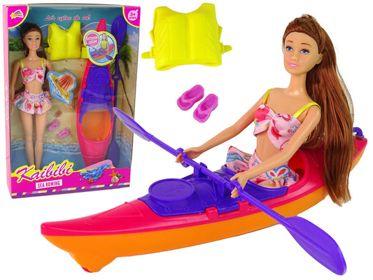 Acessórios para boneca com caiaque rosa