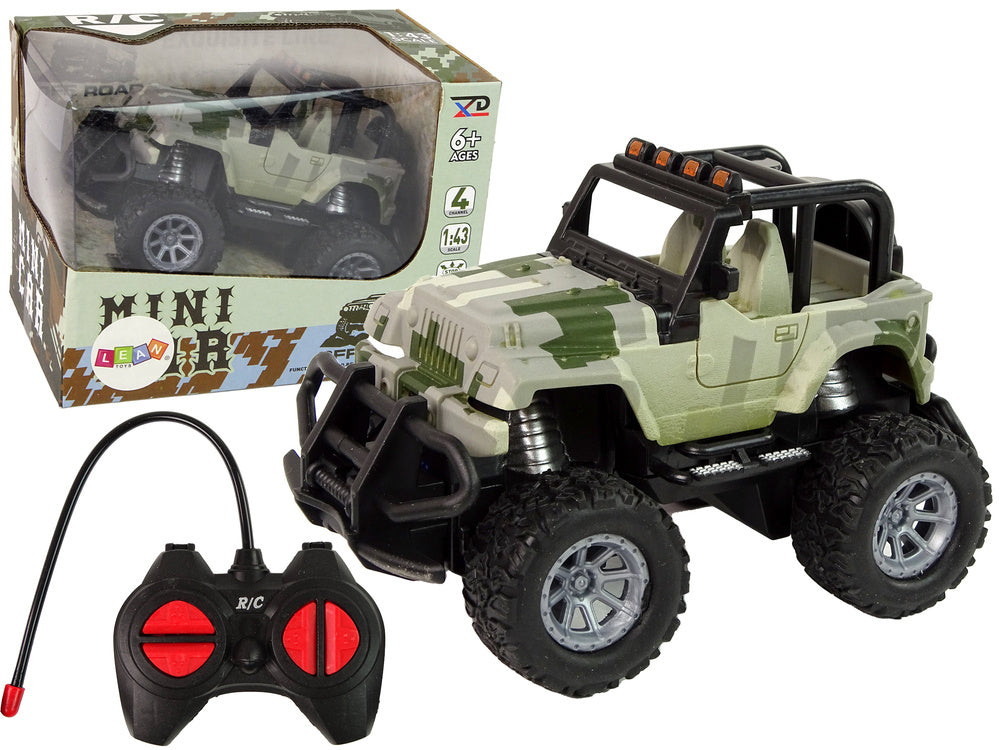 Carro todo-o-terreno telecomandado 1:43 camuflado