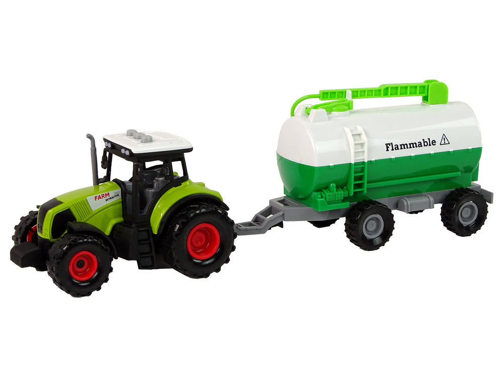 Trator infantil com reboque-cisterna agrícola