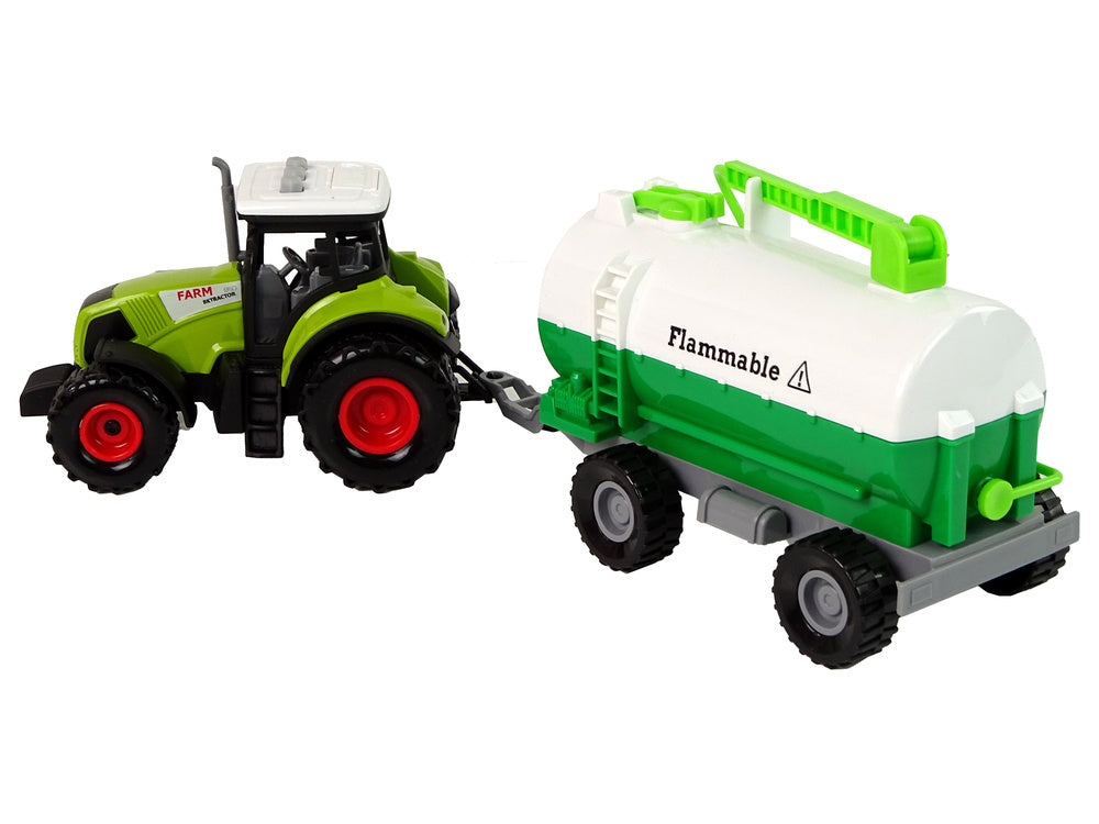 Trator infantil com reboque-cisterna agrícola
