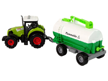 Trator infantil com reboque-cisterna agrícola