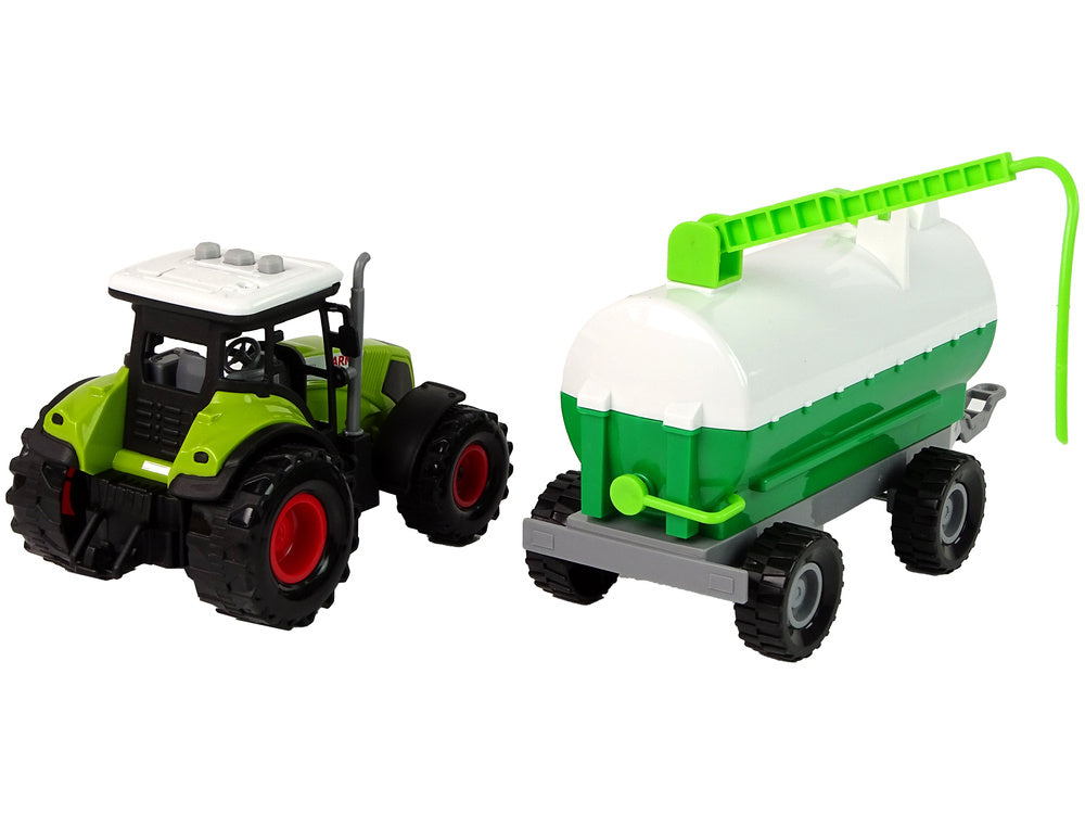 Trator infantil com reboque-cisterna agrícola