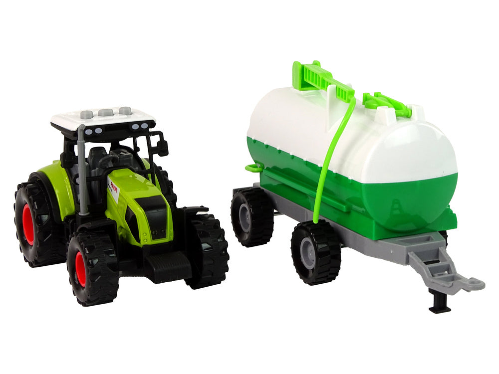 Trator infantil com reboque-cisterna agrícola