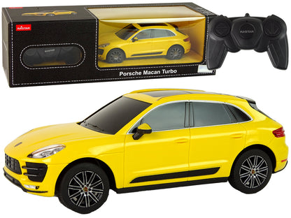 Carro telecomandado Porsche Macan Turbo Rastar amarelo 1:24